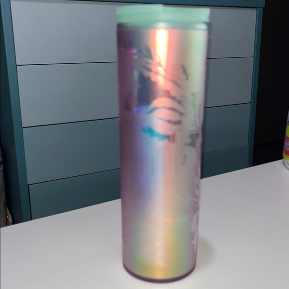 Mermaid Siren Starbucks 16oz Acrylic frosted Iridescent Tumbler NWT - Picture 5 of 10